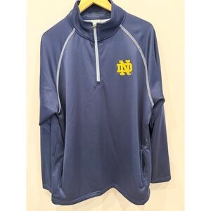 ProEdge Notre‎ Dame Fighting Irish Mens Pullover Jacket L G G Navy Gold